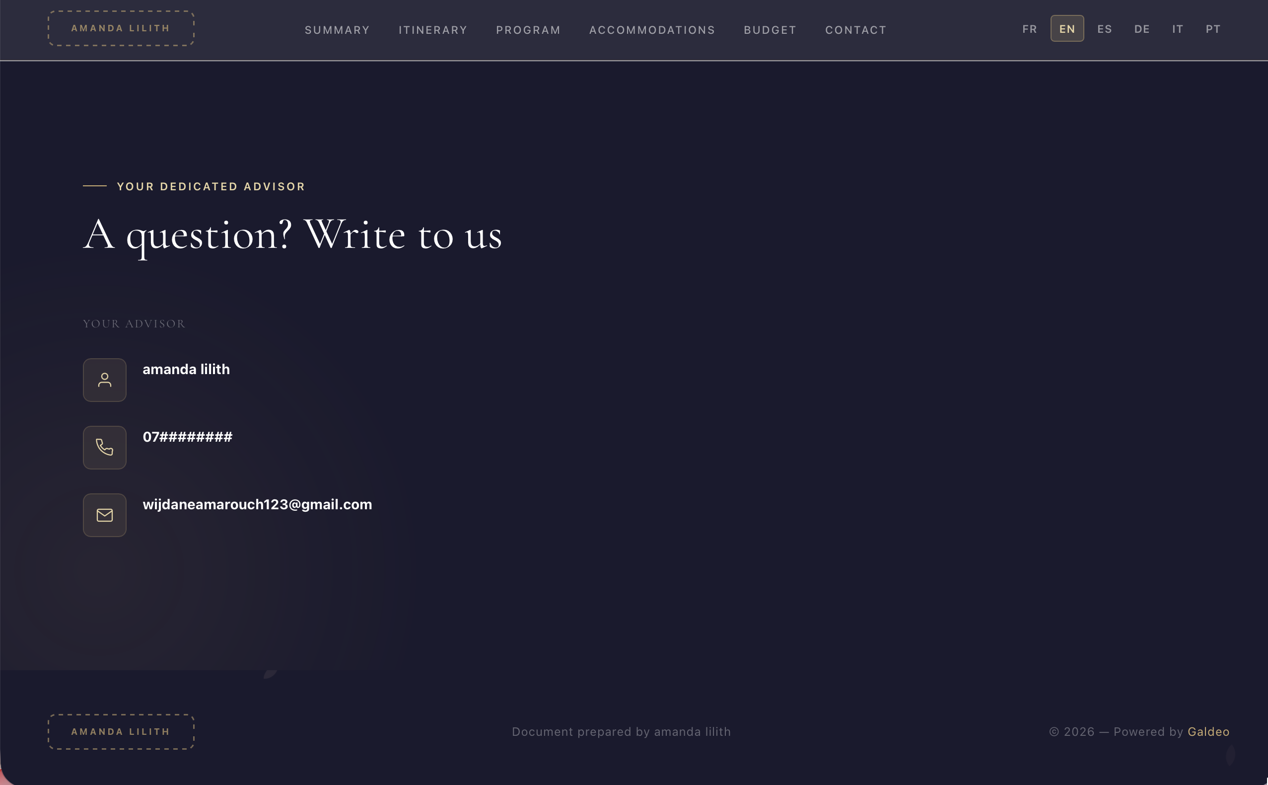 Contact conseiller