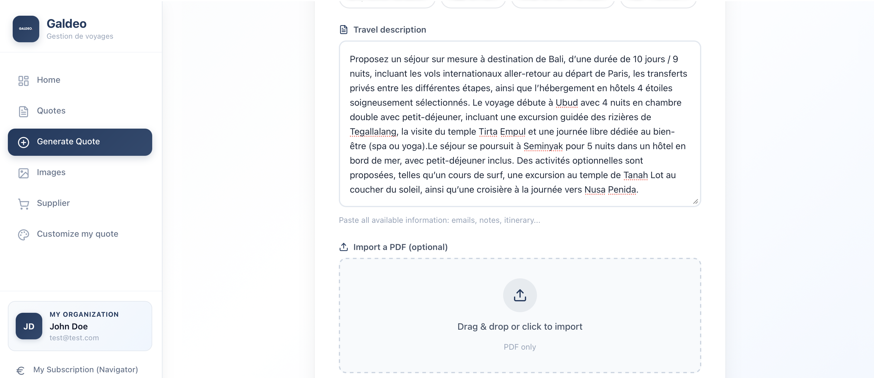 Suite du formulaire